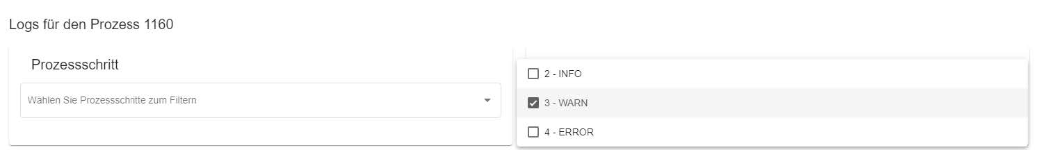 Filtern nach Eskalationsstufen