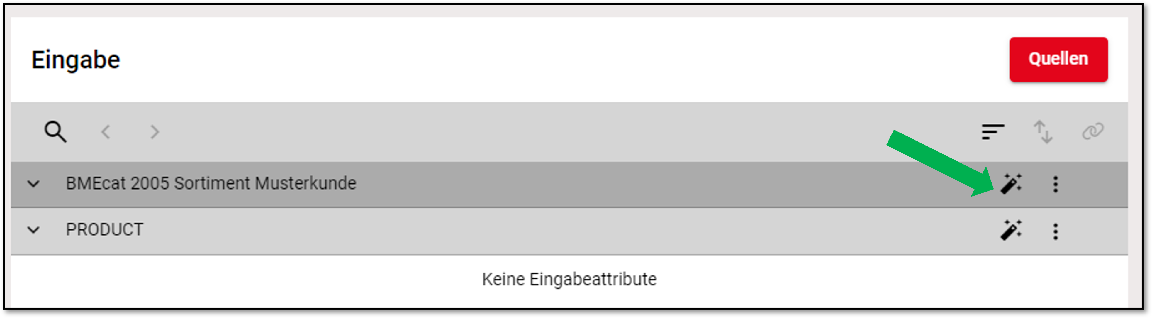 Klick auf den Zauberstab in CatalogExpress