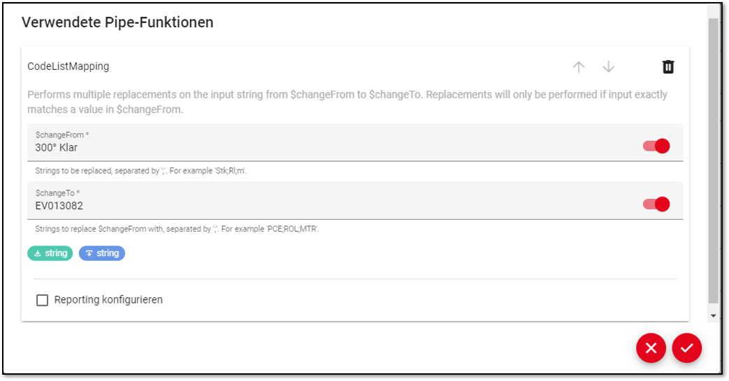 Codelistmapping der ETIM Values in CatalogExpress