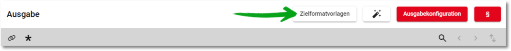 Zielformatvorlagen in CatalogExpress wählen