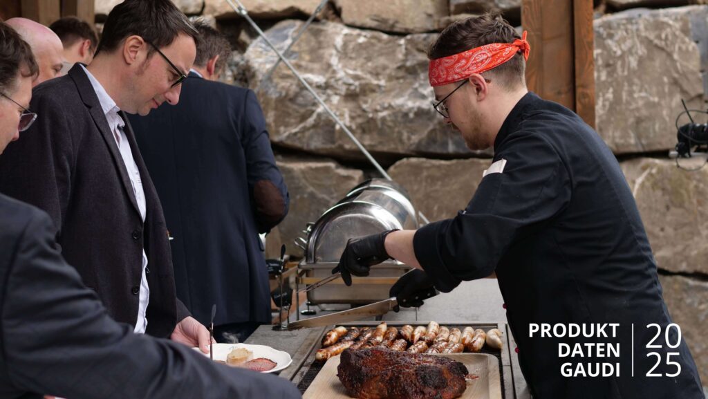 Grillbuffet auf der Produktdatengaudi