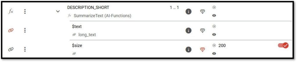 AI summarize feature in CatalogExpress