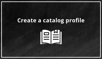 Bild mit Text "Create a catalog profile" für das CatalogExpress Tutorial CatalogExpress software